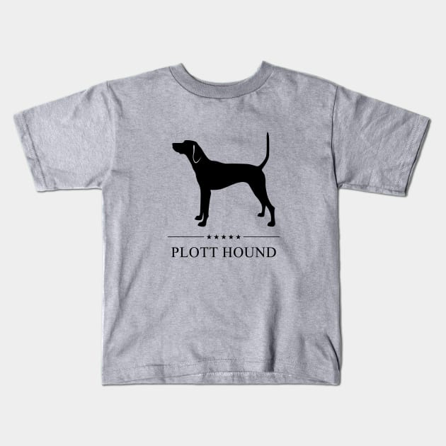 Plott Hound Black Silhouette Kids T-Shirt by millersye